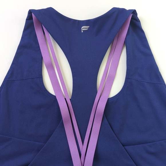Fabletics Boost Medium Impact Scoop Neck Strappy Racerback Sports Bra Indigo XL - Picture 7 of 11